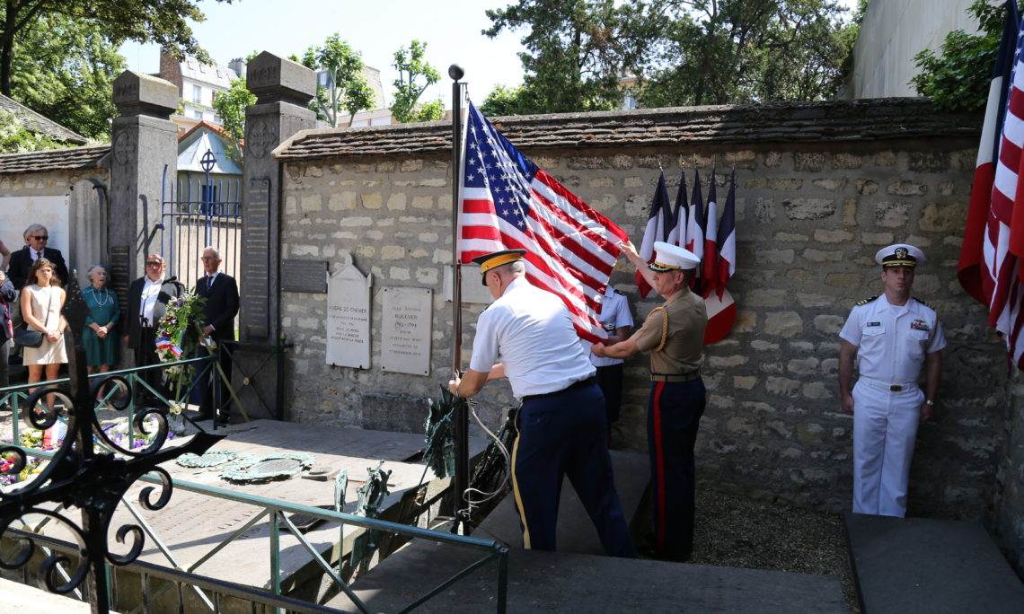 Mémorial La Fayette lors d'une cérémonie