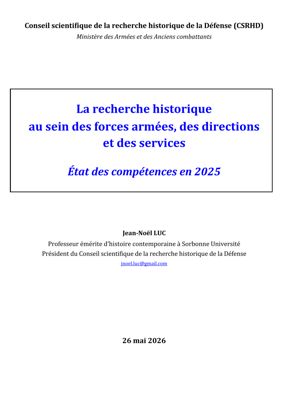 Rapport la recherche historique